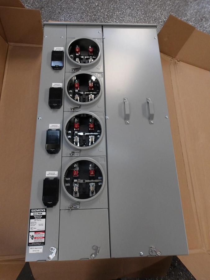 SIEMENS 4 GANG WP SERIES METERING SYSTEM WP4411RJ, #6121143G NIB