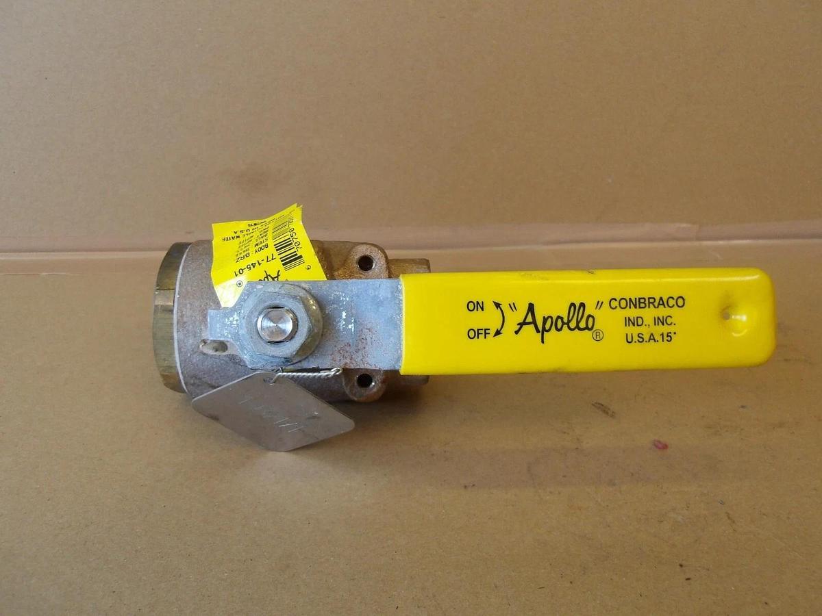 Used APOLLO 1" BRASS BALL VALVE (THREADED) #6101045G NEW