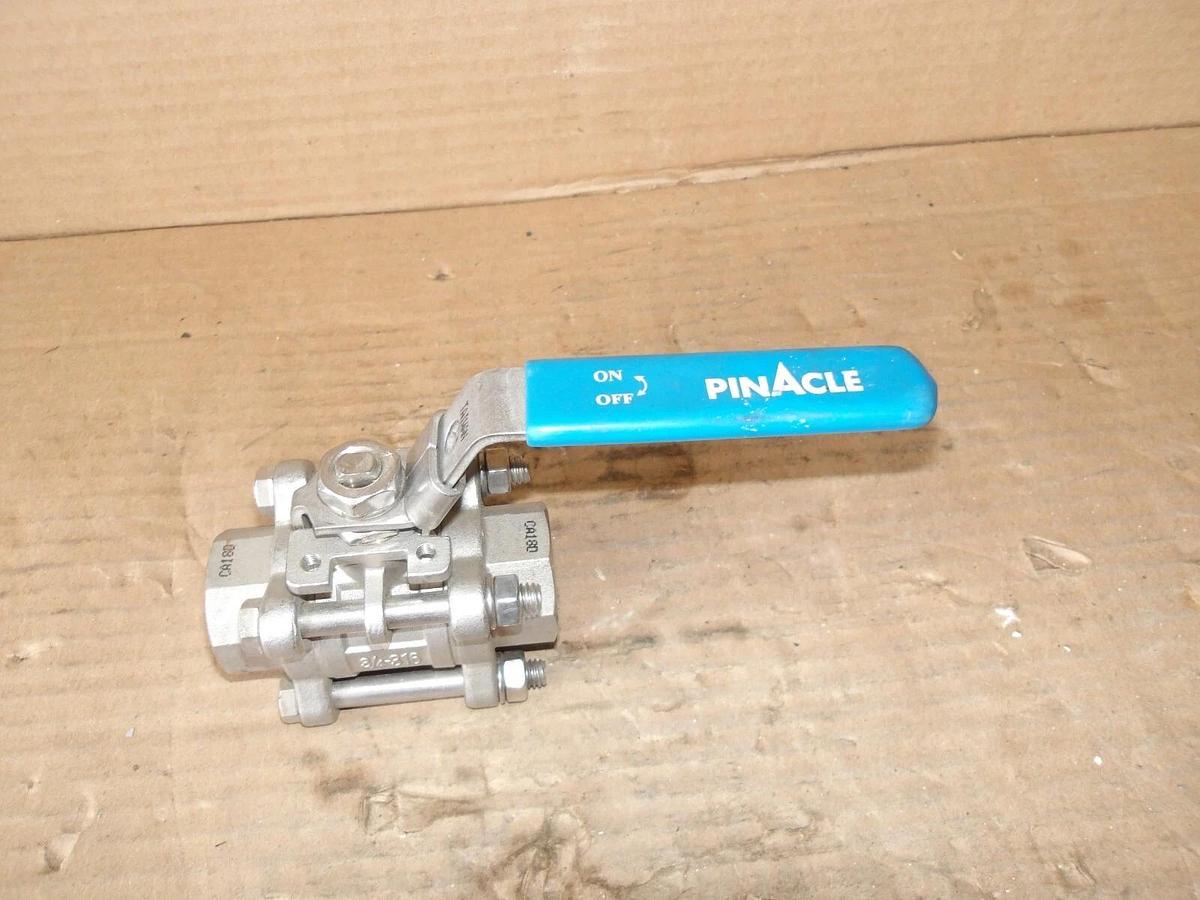 Used PINACLE 3/4" S/S BALL VALVE, #8121241G NEW
