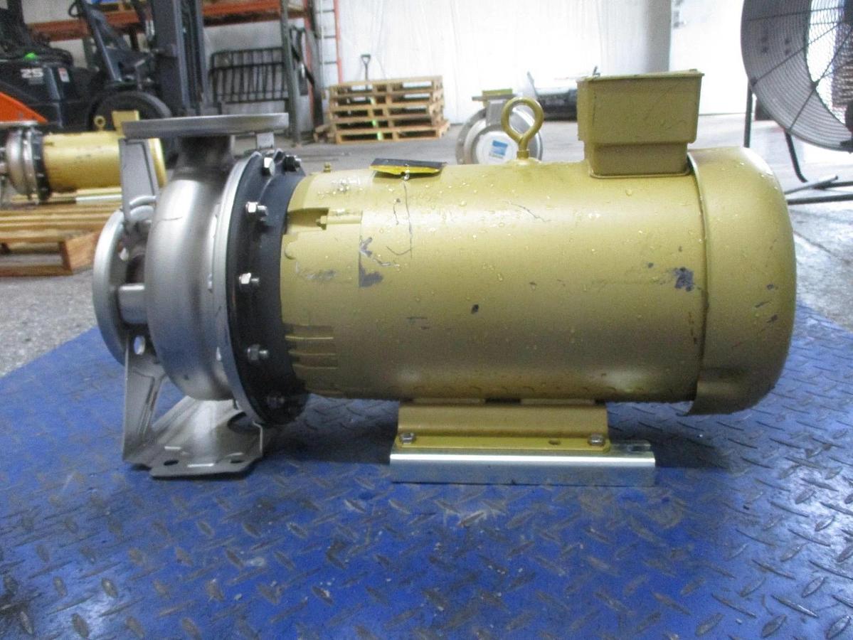 Used EBARA 2" X 2-1/2" STAINLESS 15 HP PUMP, #612945J NEW