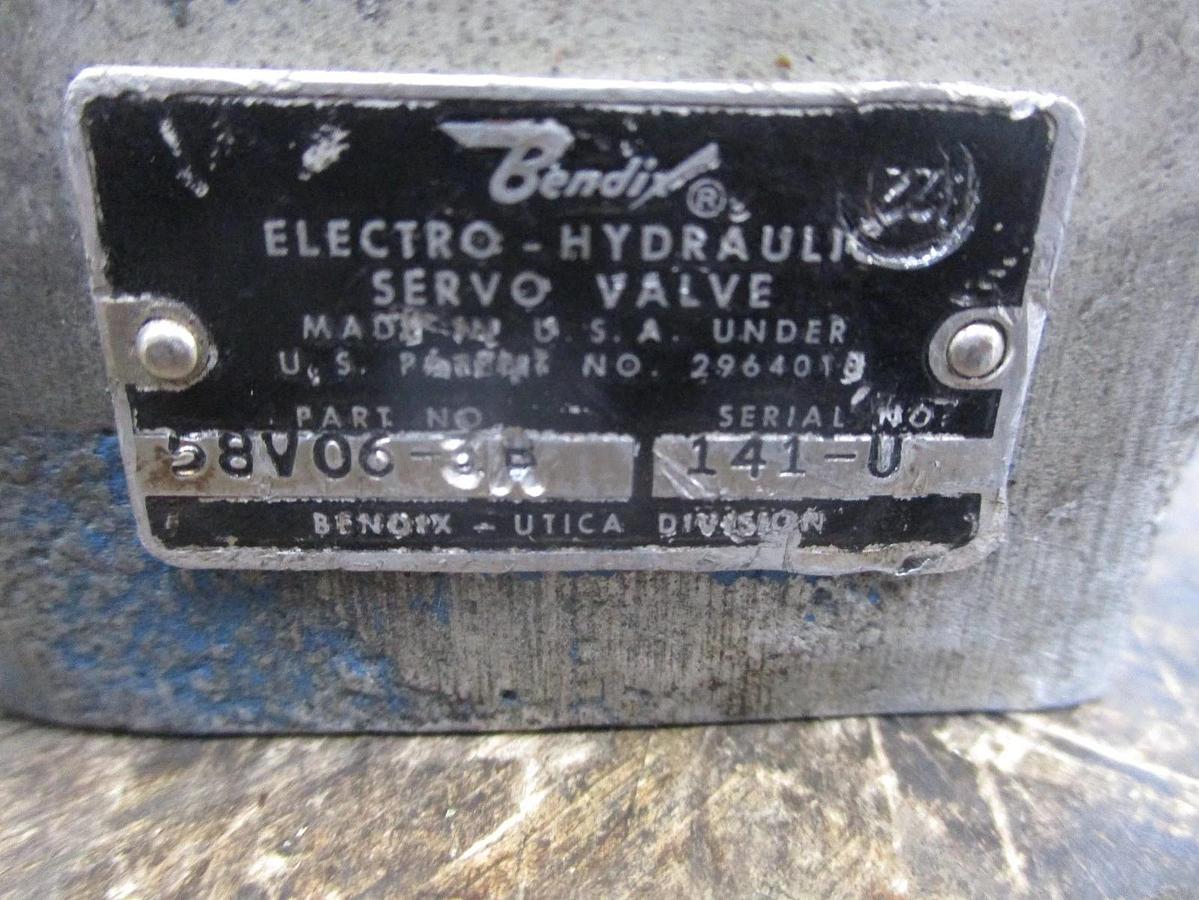Used BEDIX 58V06-1B ELECTRO-HYDRAULIC SERVO VALVE, #828953J USED