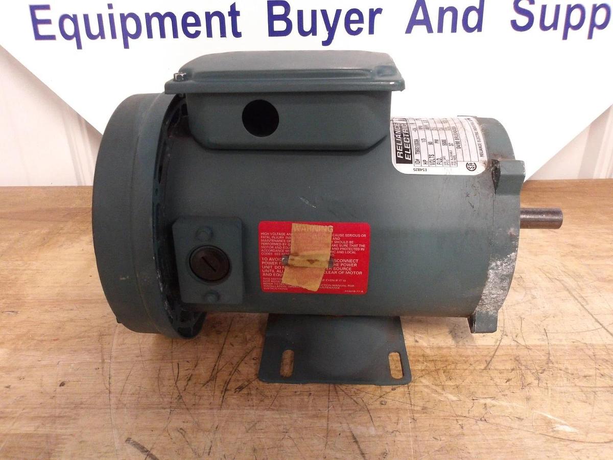 Used RELIANCE 1/3 HP DC MOTOR, FR SE0056C, 1750 RPM, 90 V, #7151021G USED