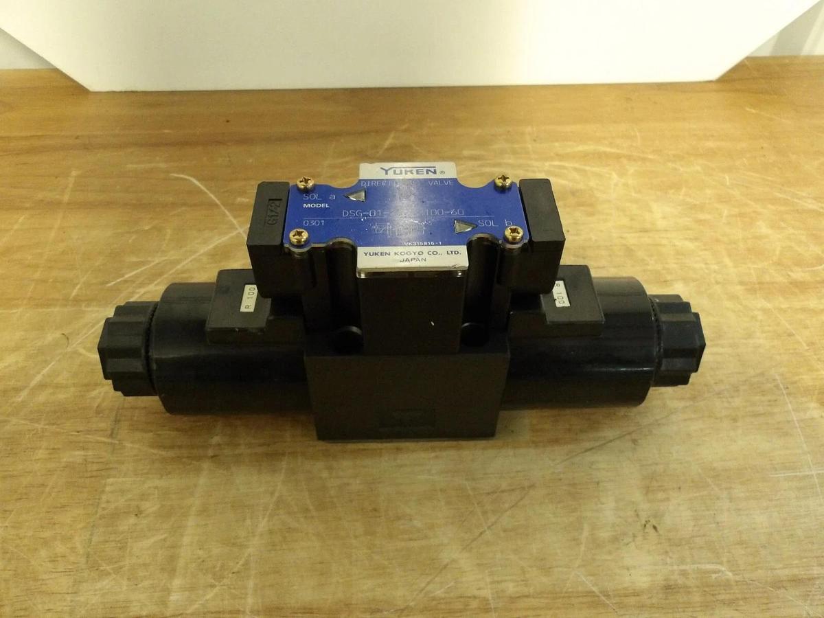 Used YUKEN DSG-01-2D2-R100-60 HYDRAULIC DIRECTIONAL VALVE, #331118G NEW