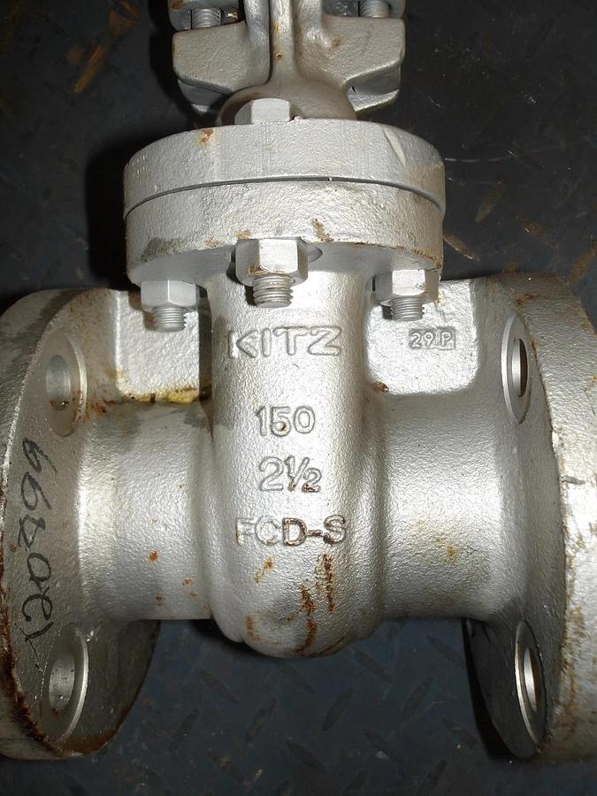 Used KITZ 2-1/2" DUCTILE IRON GATE VALVE FCD-S, #714936G NEW