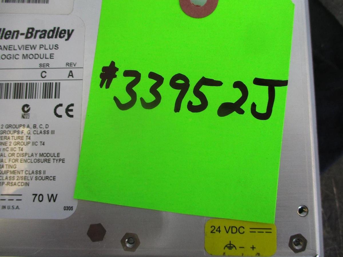 Used ALLEN BRADLEY 2711P-RDT00CA PANELVIEW PLUS 1000, #33952J USED