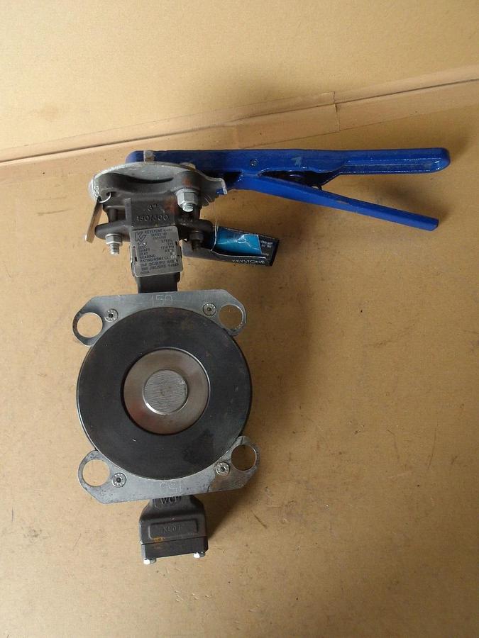 Used KEYSTONE 3" STEEL BUTTERFLY VALVE, #314335G NEW