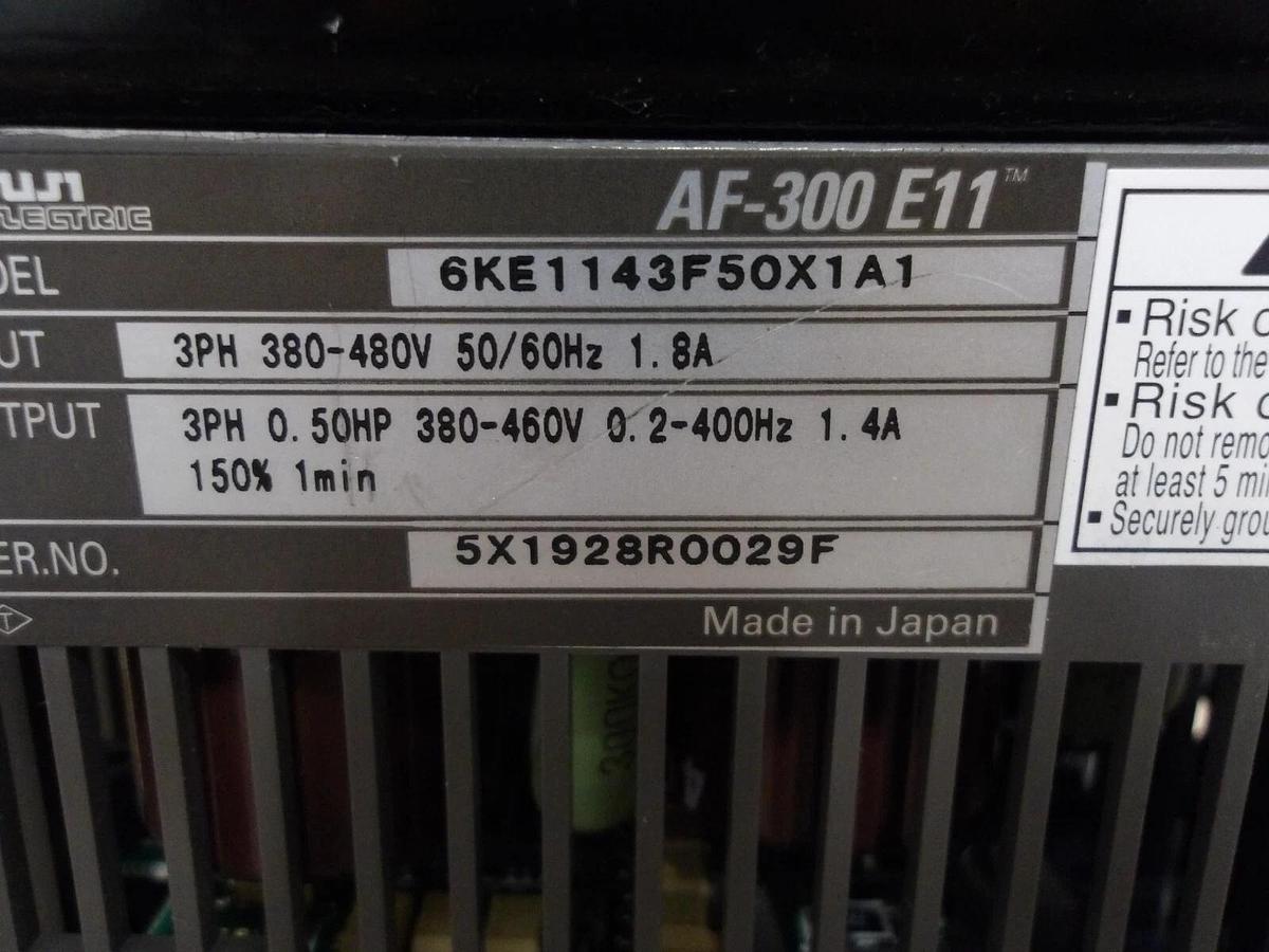 Used GE - FUJI AF-300E11 DRIVE 6KE1143F50X1A1, 0.50 HP, #422208G USED