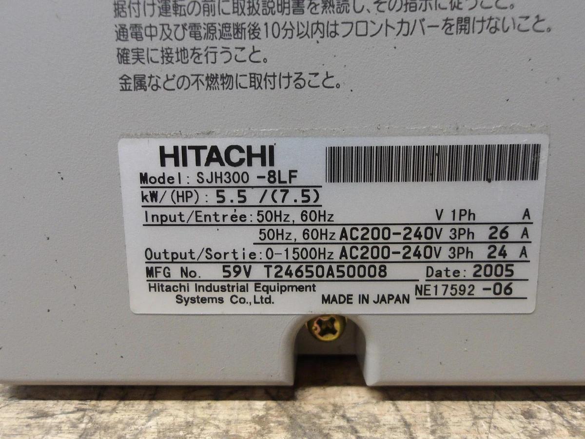Used HITACHI SJH300-8LF DRIVE 5.5/7.5 HP, #313947G PARTS ONLY
