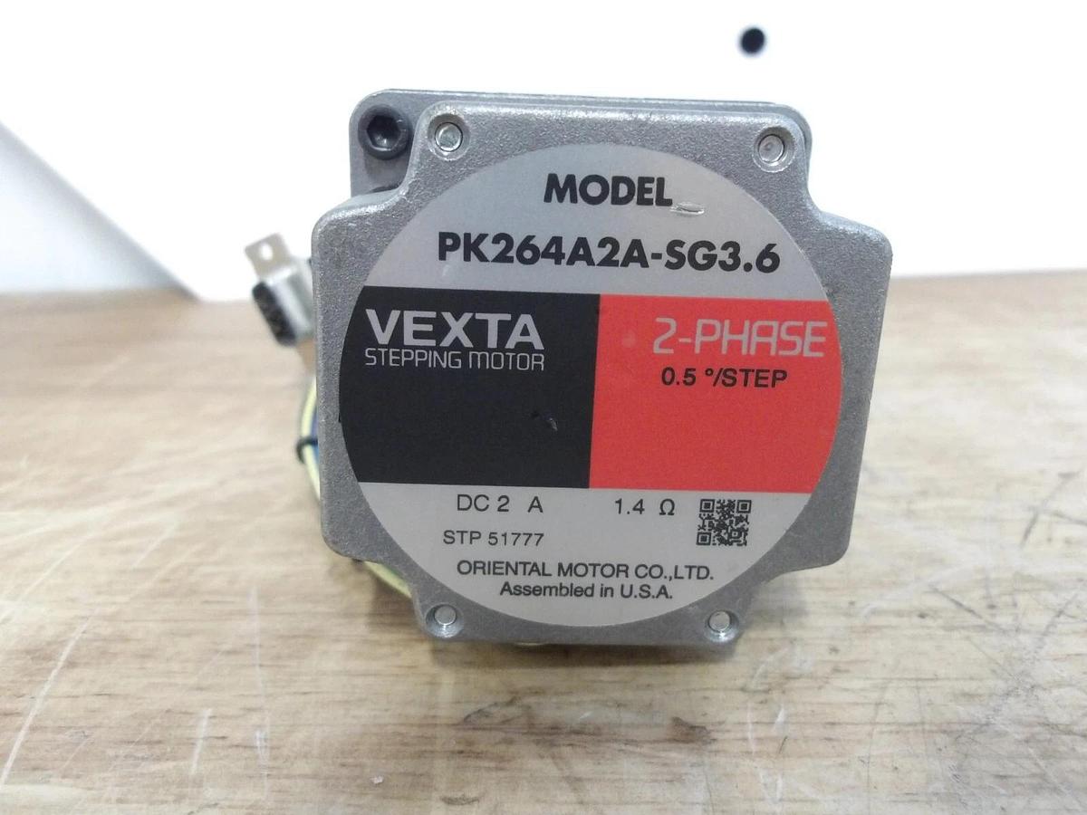 Used VEXTA 2 PHASE STEPPING MOTOR PK264A2A-SG3.6, #318147G NEW
