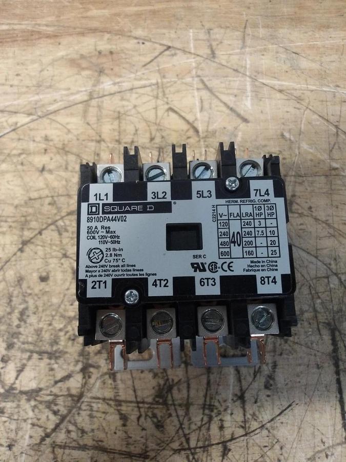SQUARE D 8910DPA44V02 DEFINITE PURPOSE CONTACTOR, #361021G NIB