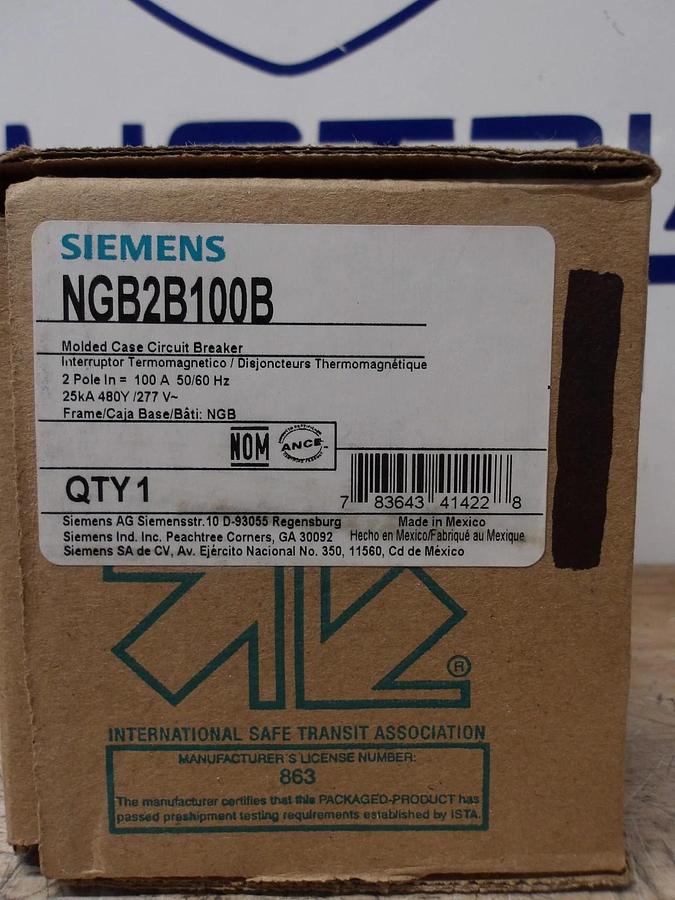 SIEMENS 100 AMP BREAKER 600/347-125/250 V, #781208G NIB