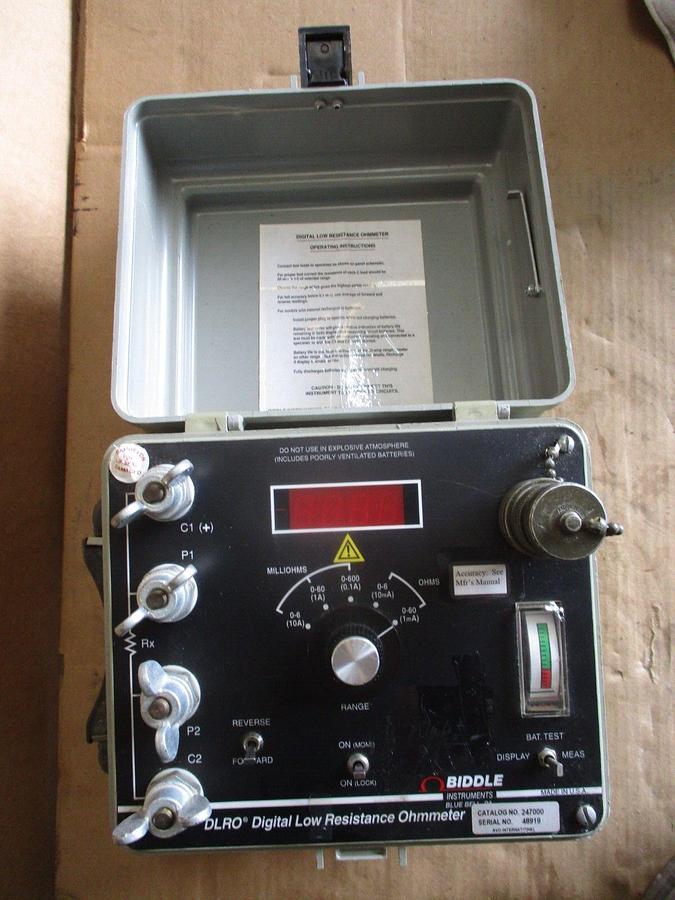 Used BIDDLE DLRO DIGITAL LOW RESISTANCE OHMMETER 247000, #79144J USED