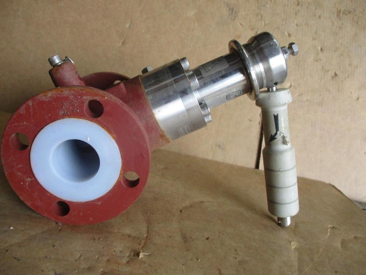 Used PRISEMASSON / BIAR SA 1-1/2" LINDED IRON SAMPLING VALVE CH-1948, #9141226J NEW