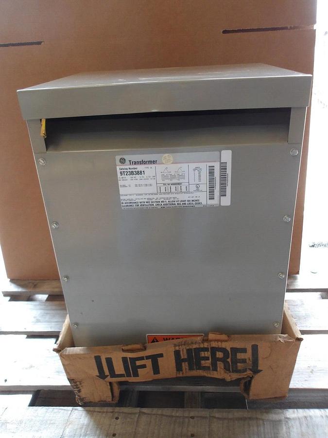 Used GE 9T23B3881 TRANSFORMER 15 KVA, #9101115G NEW