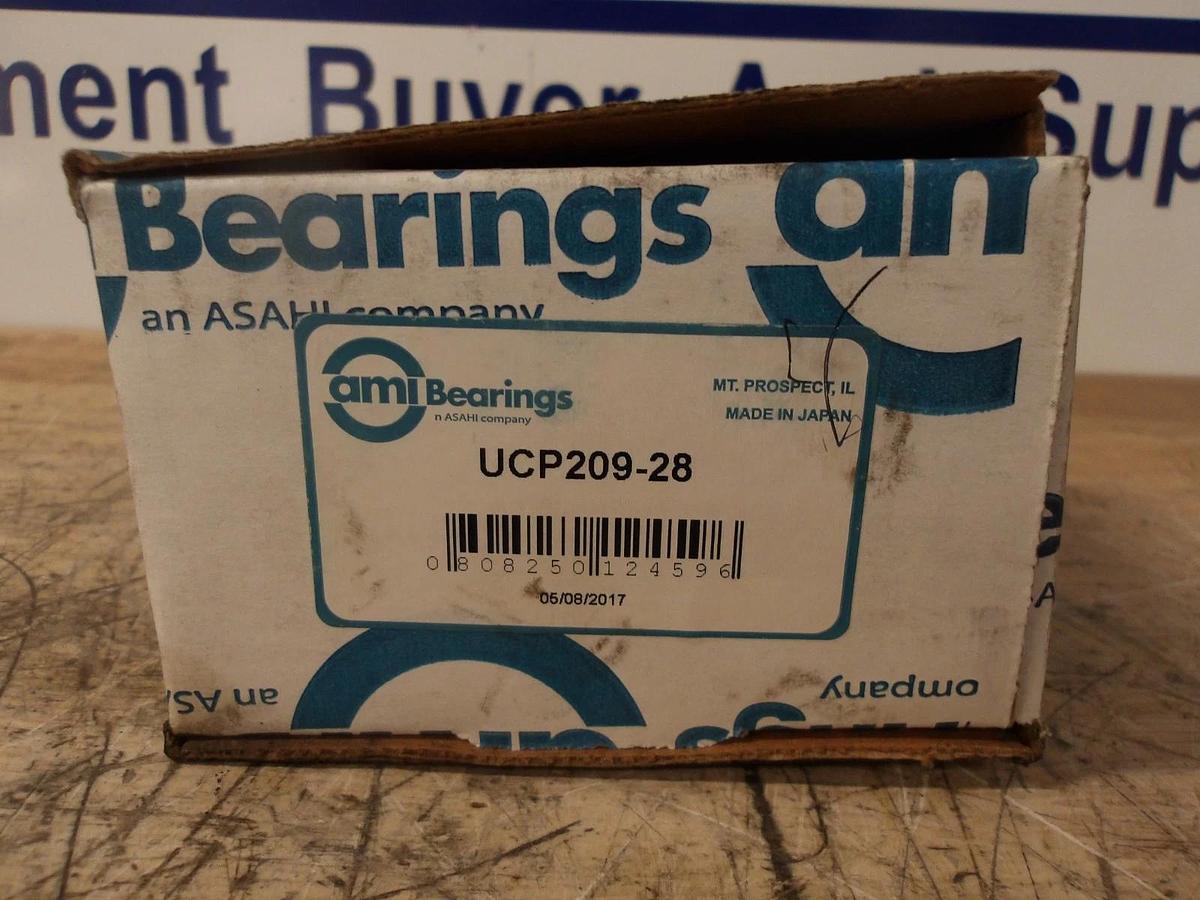 AMI UCP209-28 PILLOW BLOCK BEARING 1-3/4" BORE, #728113G NIB