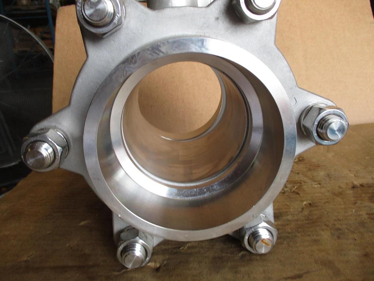 Used SVF 4" STAINLESS SOCKET WELD BALL VALVE, #717333J NEW