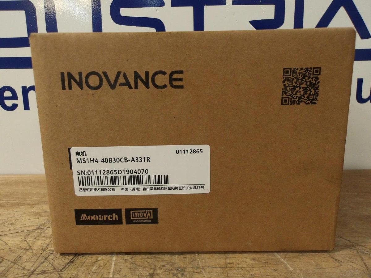 INOVANCE MS1H4-40B30CB AC SERVO MOTOR A331R, 3000 RPM, 220 V, #33953G NIB