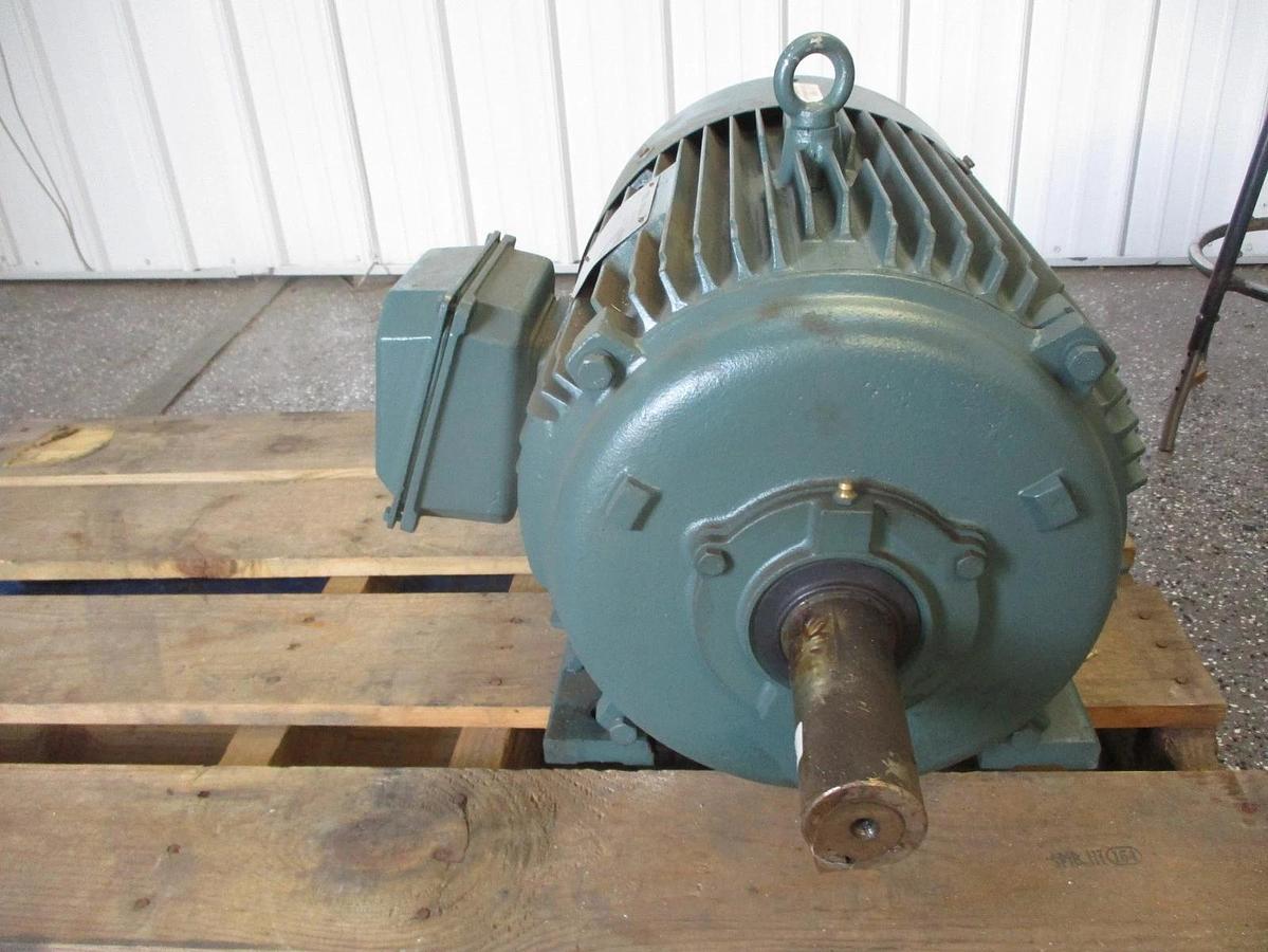 Used LEESON 30 25 HP MOTOR, FR 286T, 1770 1480 RPM, 208-230/460 190/380 V, #69936J
