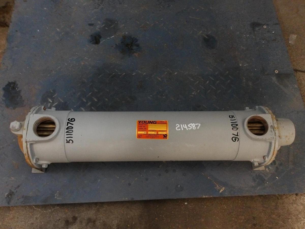 Used YOUNG F-603-ER-20 HEAT EXCHANGER 2", #511007G NEW