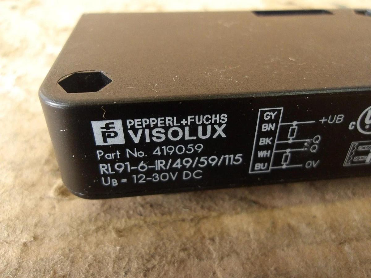 PEPPERL & FUCHS RL91-6-1R/49/59/115 VISOLUX LIGHT BEAM SWITCH, #811150G NIB