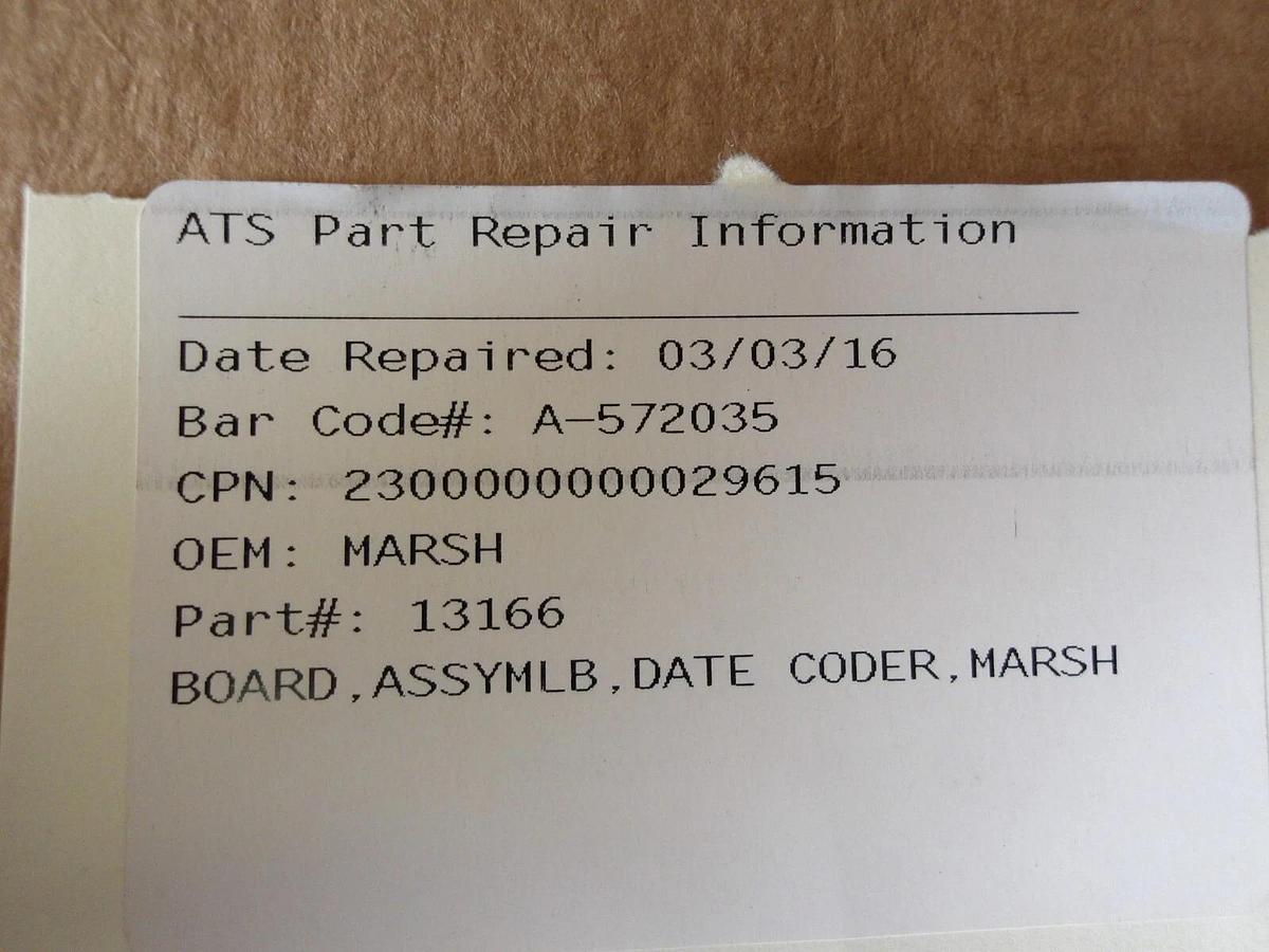 Used MARSH 13166/4705 CIRCUIT BOARD, #941210G REMANUFACTURED