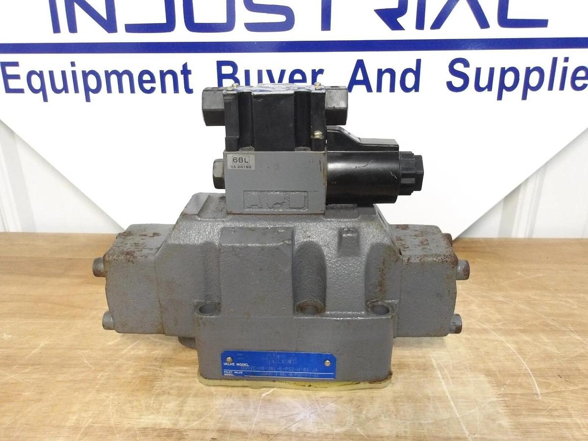 Used TOKIMEC DG5VC-H8-3BL-E-PS2-H-82-JA HYDRAULIC SOLENOID VALVE & BLOCK, #37918G NEW