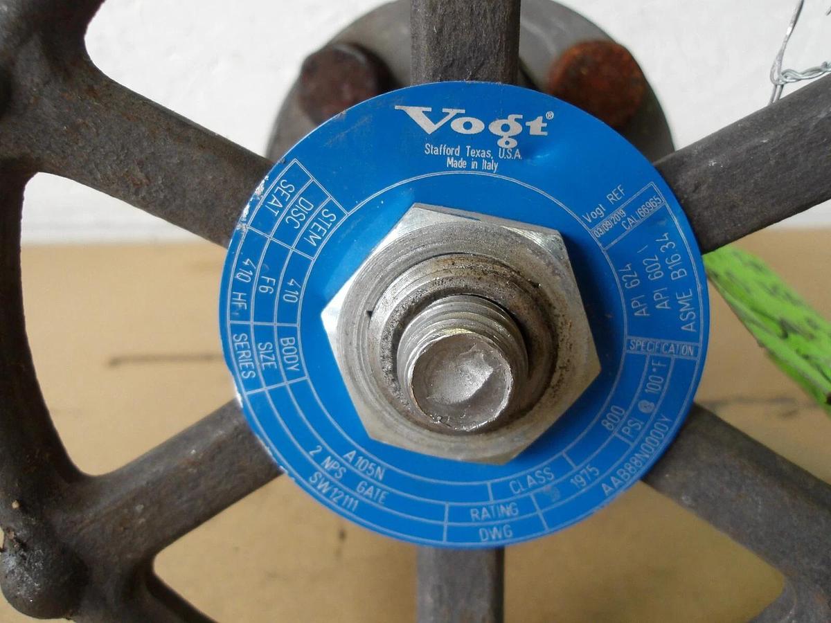 Used VOGT 2" FORGED STEEL GATE VALVE SW12111, #619935G NEW