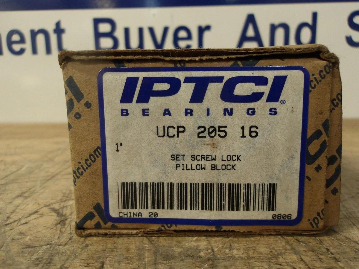 IPTCI UCP20516 PILLOW BLOCK BEARING 1" BORE, #7271057G NIB