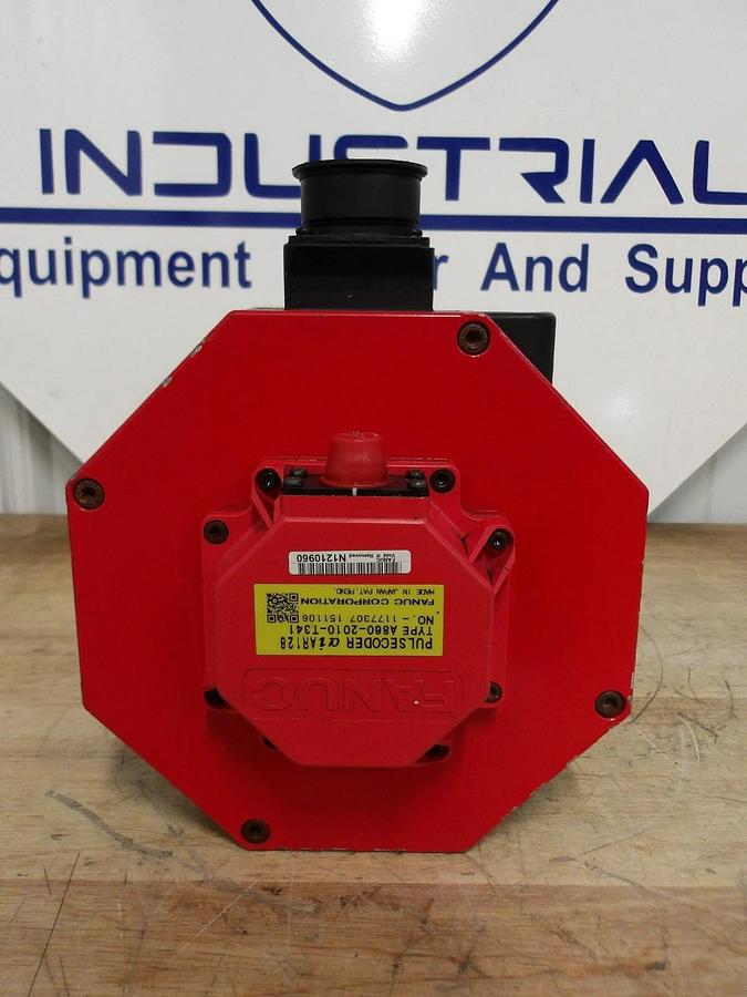 Used FANUC A06B-0247-B605 AC SERVO MOTOR, 3000 RPM, #617236G REMANUFACTURED