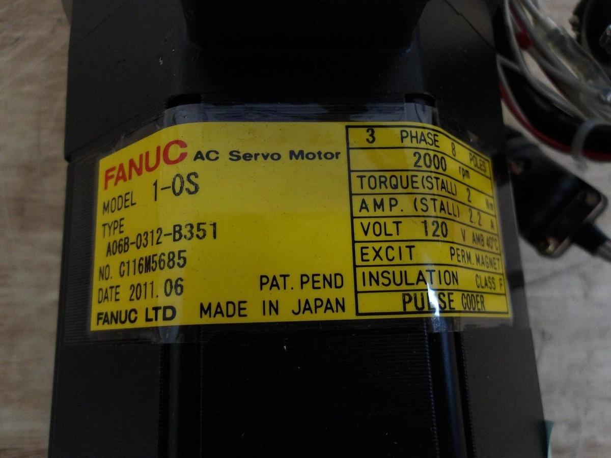 Used FANUC 1-OS AC SERVO MOTOR A06B-0312-B351, #326232G NEW