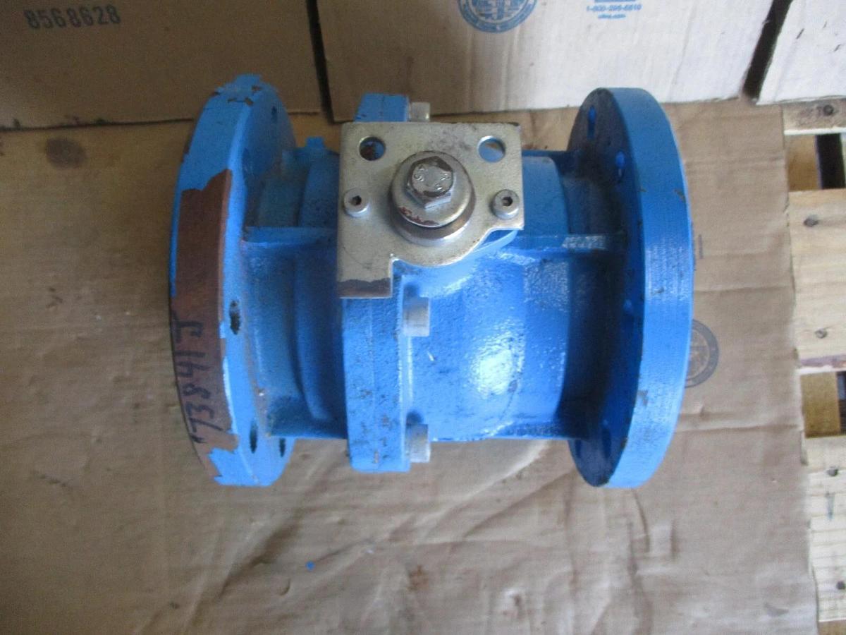 Used AMERICAN 4" IRON BALL VALVE (NO HANDLE) #73841J NEW