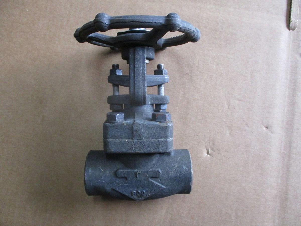 Used OMB 1" FORGED STEEL GATE VALVE (THREADED) #419755J NEW