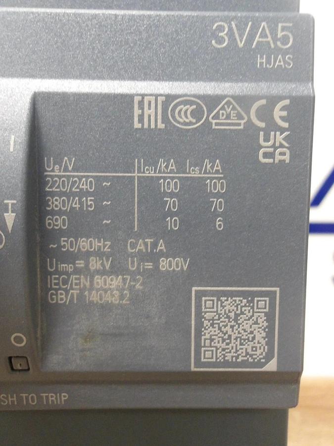 SIEMENS 350 AMP BREAKER 240-480-600 V, #7201122G NIB