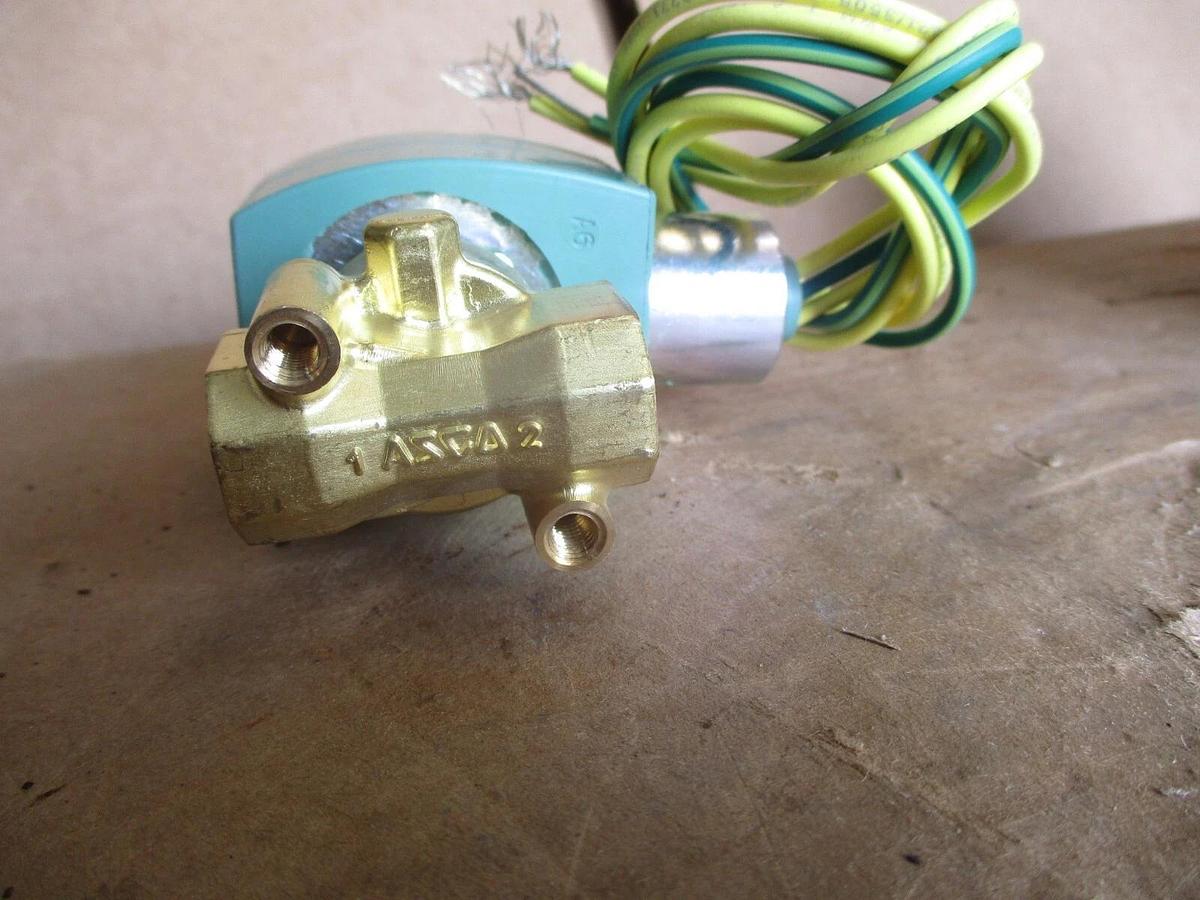 ASCO RED-HAT II 1/4" BRASS SOLENOID VALVE 8262H022, #49327J NIB