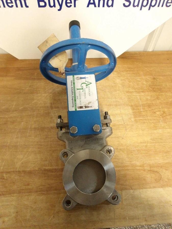Used ACT 3" S/S KNIFE GATE VALVE 20-3636 RE, #317903G NEW