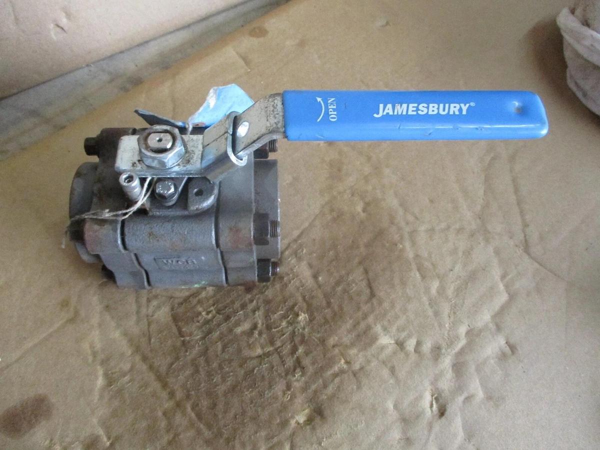 Used JAMESBURY 1" STEEL BUTT-WELD BALL VALVE, #68857J NEW