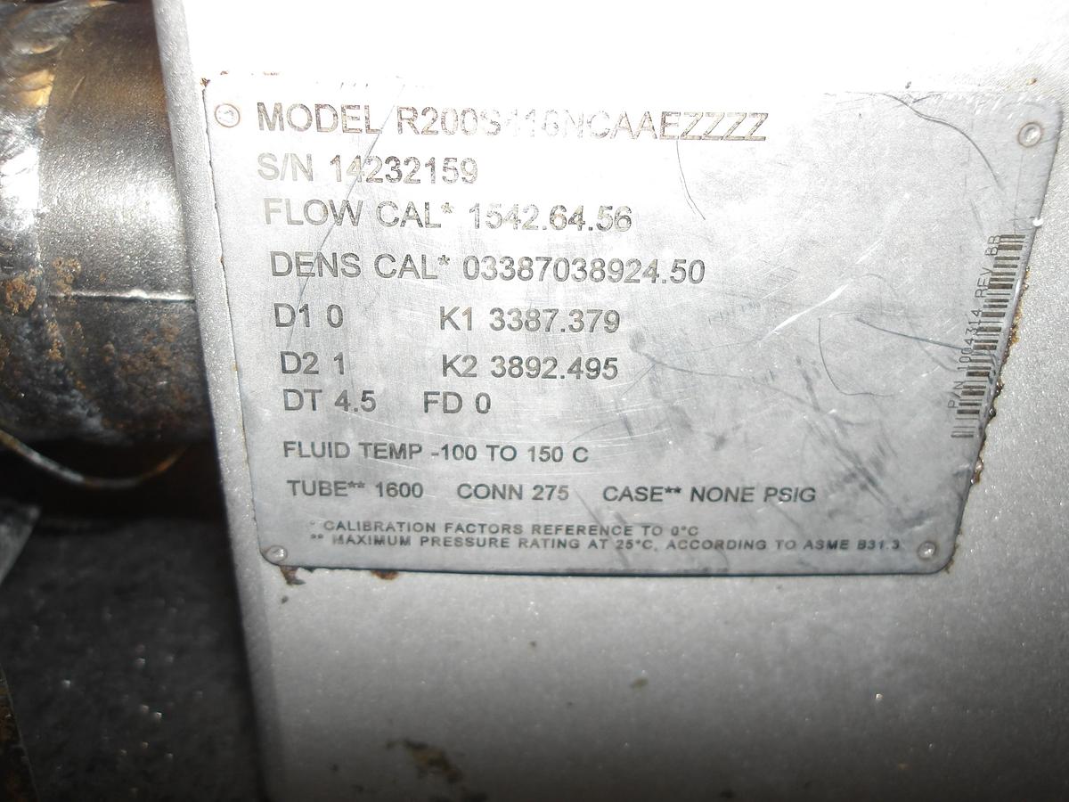 Used MICROMOTION 2" MASS FLOW TUBE