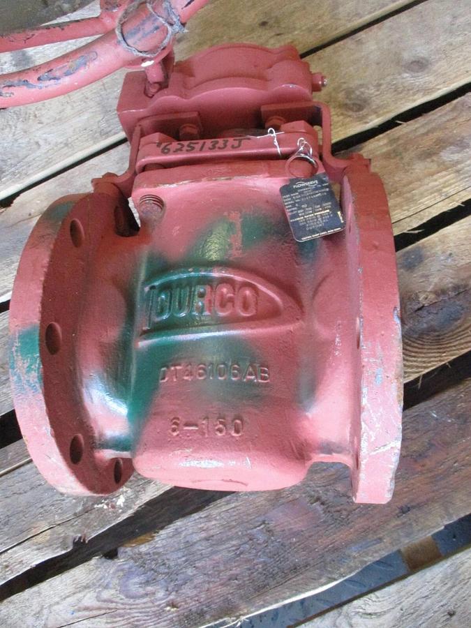Used DURCO 6" STEEL PLUG VALVE, #625133J NEW