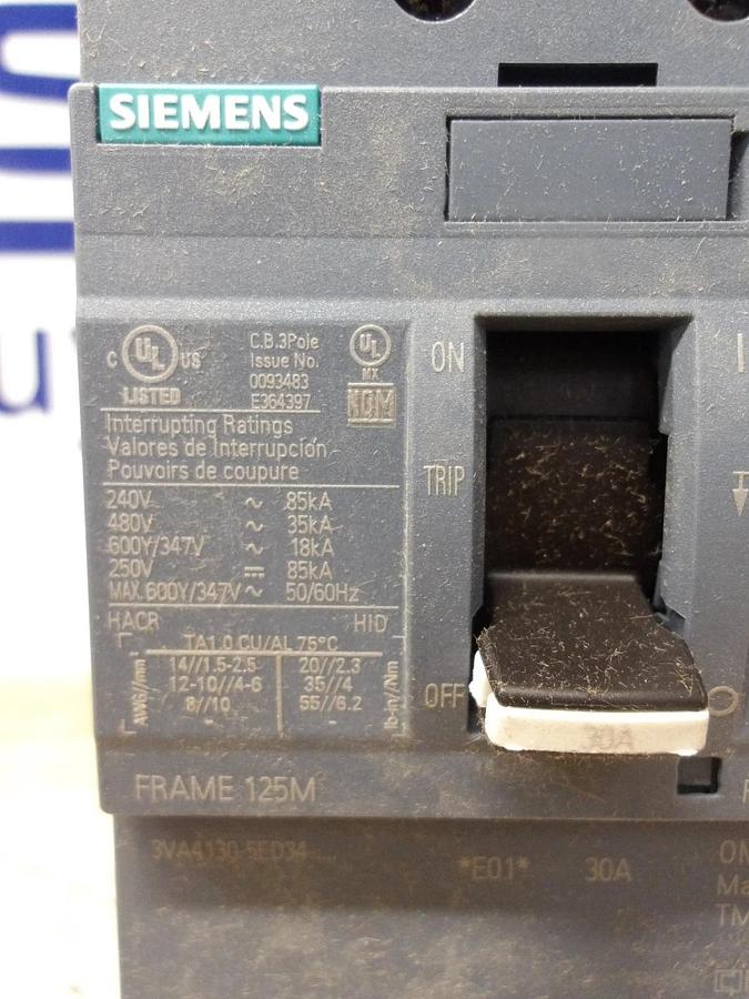 SIEMENS 30 AMP BREAKER 600/347 V, #714150G NIB