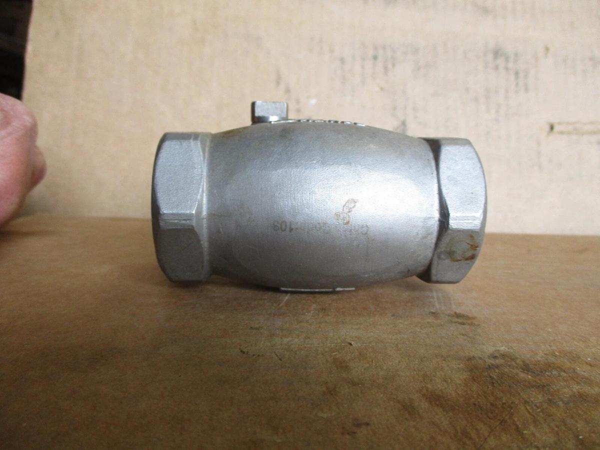 Used SHARPE 1" STAINLESS SWING CHECK VALVE, #4251245J NEW
