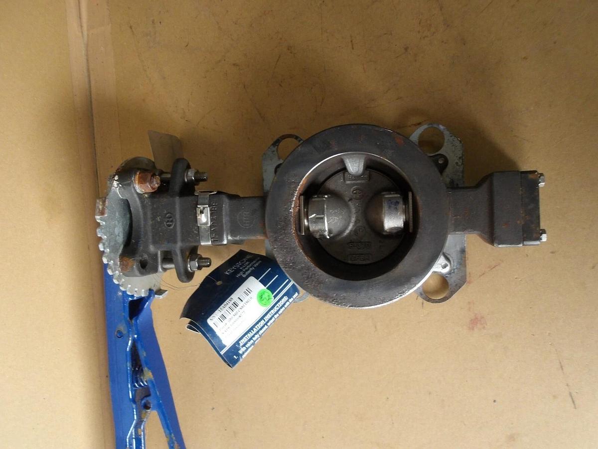 Used KEYSTONE 3" STEEL BUTTERFLY VALVE, #314335G NEW