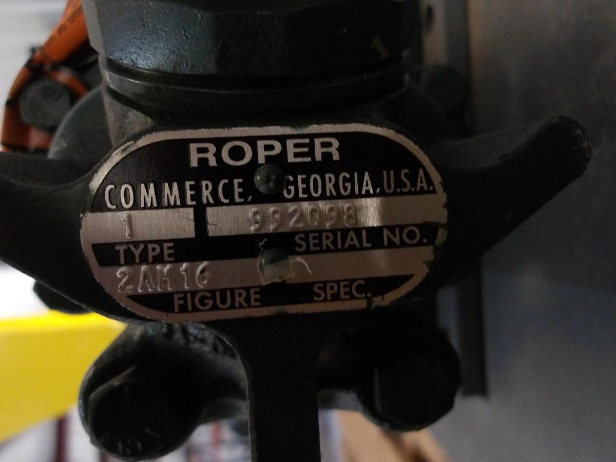 Used ROPER 1-1/2" PUMP W/ 5 HP MOTOR, #111948GJW NEW