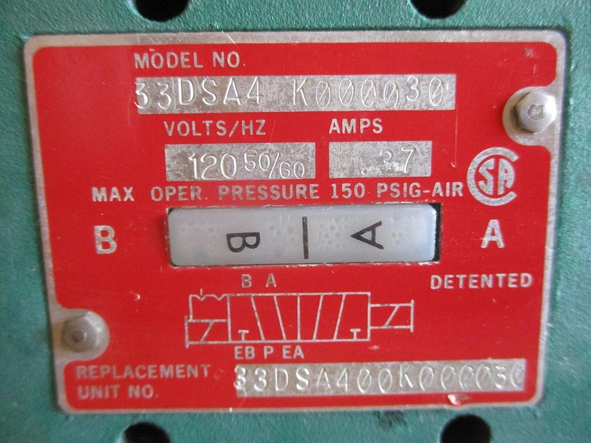 Used NUMATICS 33D SOLENOID VALVE, #610336J USED