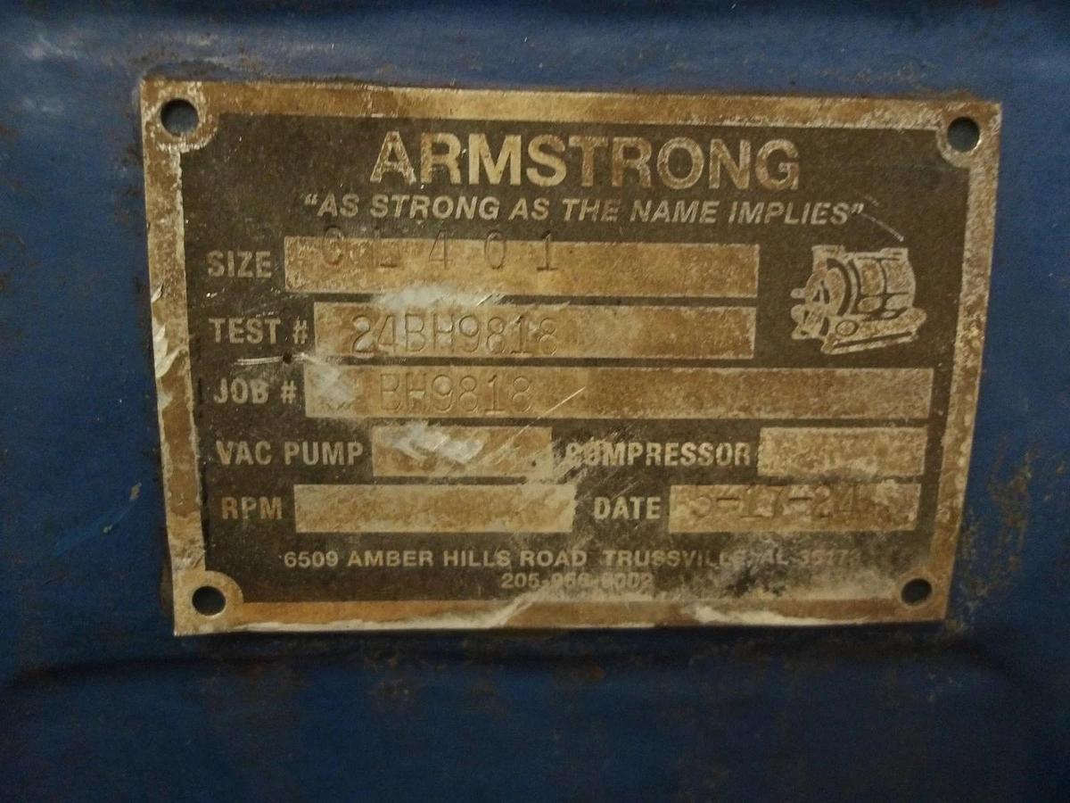 Used ARMSTRONG - NASH CL401 VACUUM PUMP, #811247G USED