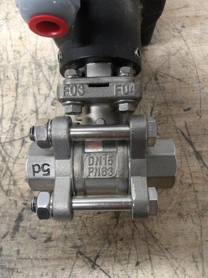 Used NIPPON 1/2" S/S BALL VALVE, #51133G NEW