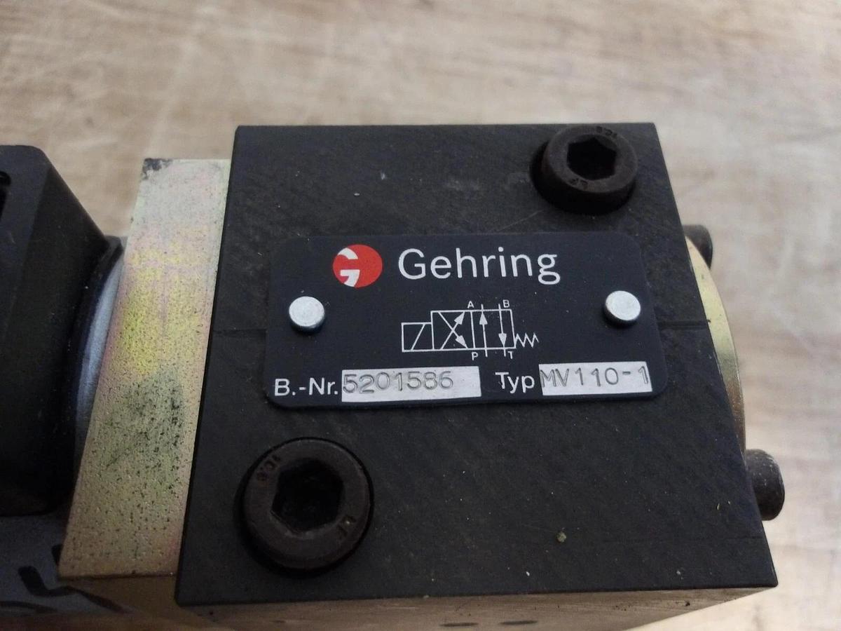 Used GEHRING MV110-1 HYDRAULIC CONTROL VALVE, #341110G NEW