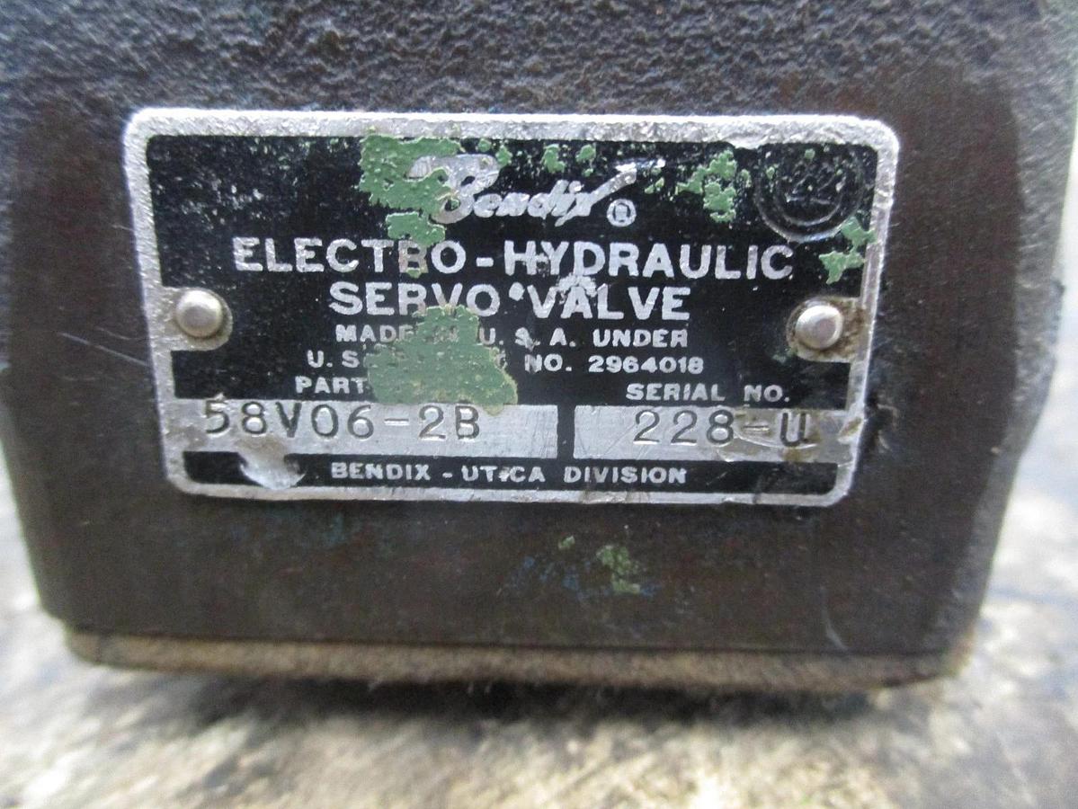 Used BENDIX 58V06-2B ELECTRO-HYDRAULIC SERVO VALVE, #8281024J USED