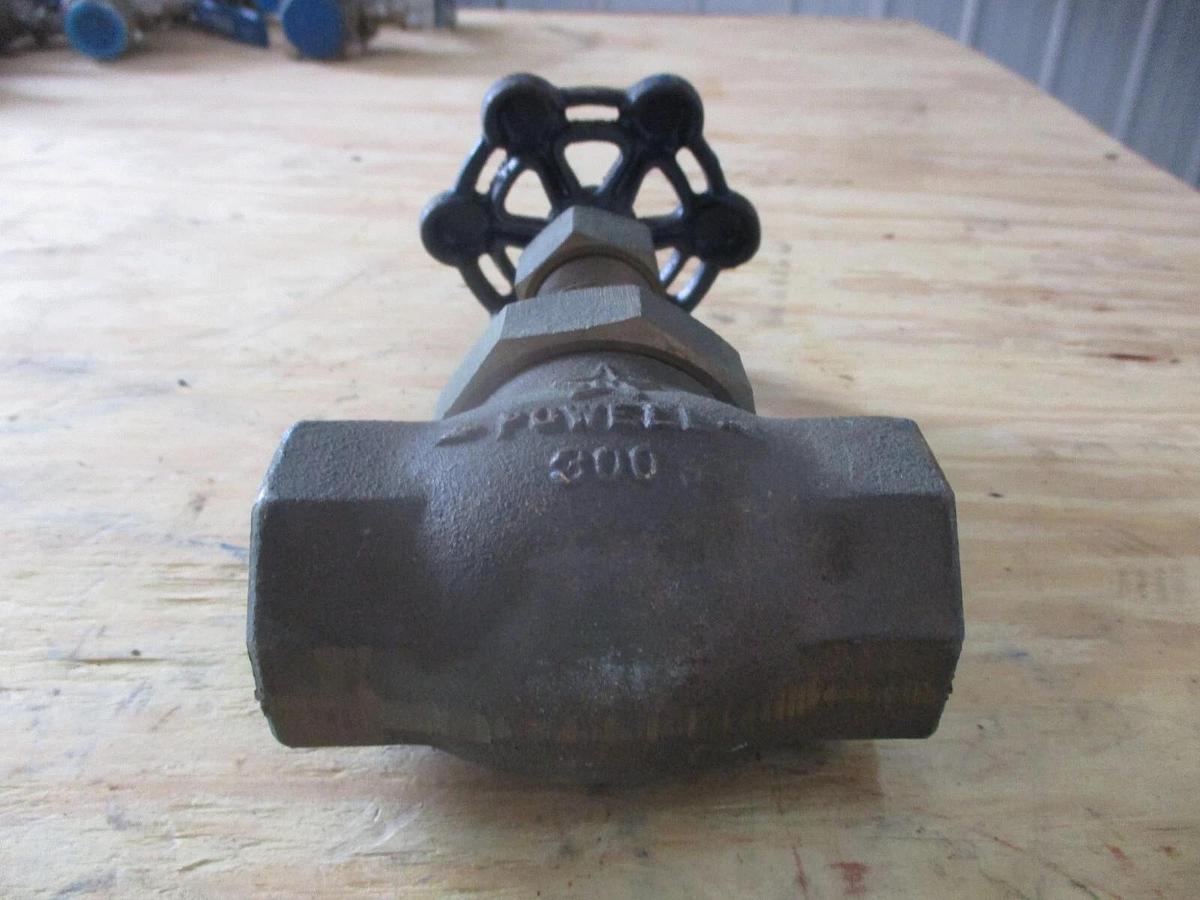 Used POWELL BRONZE 1" GLOBE VALVE, #117225J NEW