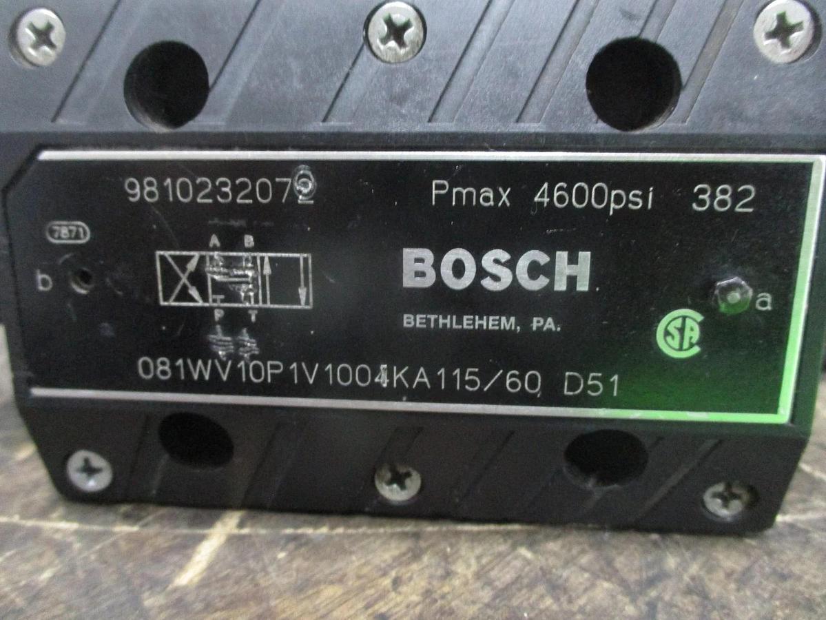Used BOSCH 081WV10P1V1004KA115/60 DIRECTIONAL VALVE, #8261006J USED