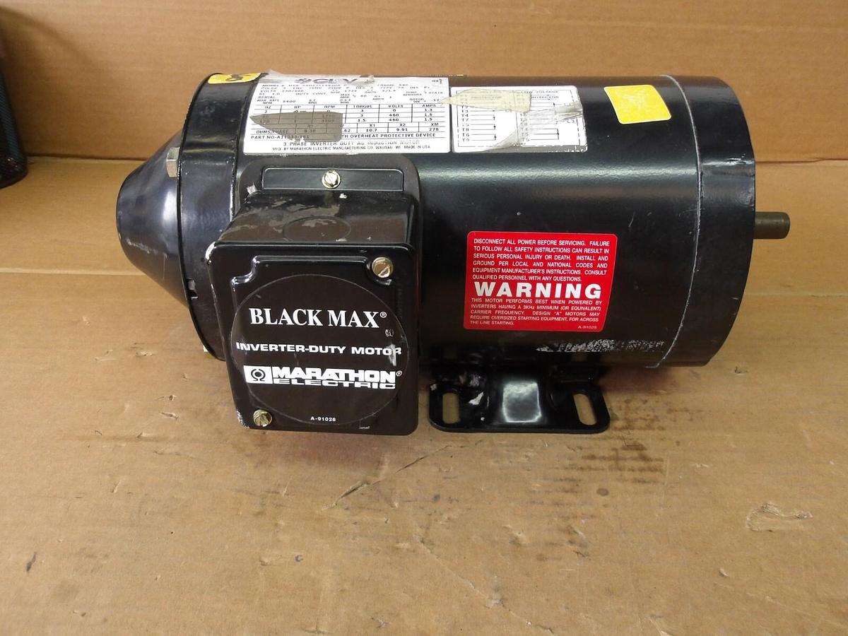 Used GL&V 1 HP MAXGUARD MOTOR, FR 56C, 460-230 V, 1750/3505 RPM, #11141010G NEW
